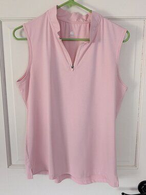 Sports Women Golf Shirts Lightweight Sleeveless Tennis Quick Dry T Shirts Zip Up